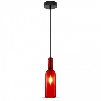 Bottle Pendant Light Red
