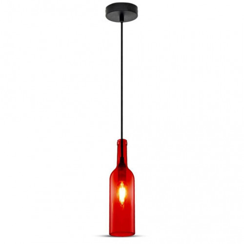 Bottle Pendant Light Red