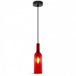 Bottle Pendant Light Red