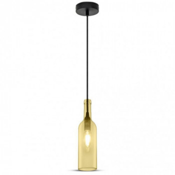 Bottle Pendant Light Amber