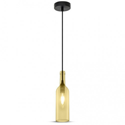 Bottle Pendant Light Amber