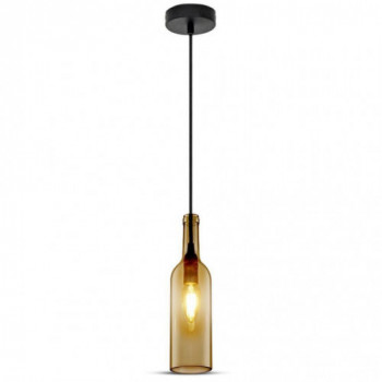 Bottle Pendant Light Brown