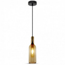 Bottle Pendant Light Brown