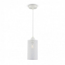 Pendant Light Matt White With White Canopy