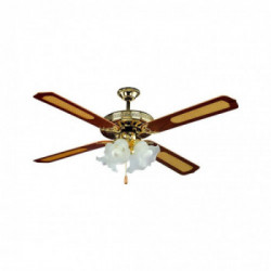 4*E27 LED Ceiling Fan Pull Chain Forward/Reverse 4 Blades 55W