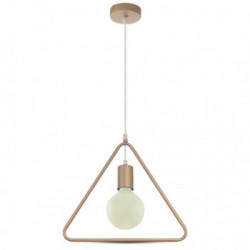 Pendant Light Triangle Champean Gold With Gold Canopy