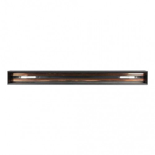 Recessed Aluminium Track Rail Black 2M