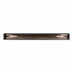 Recessed Aluminium Track Rail Black 2M