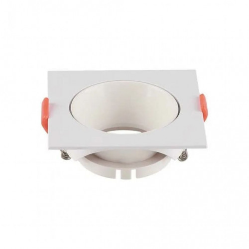 GU10 Fitting Square White Frame + White Reflector