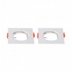 GU10 Fitting Square White