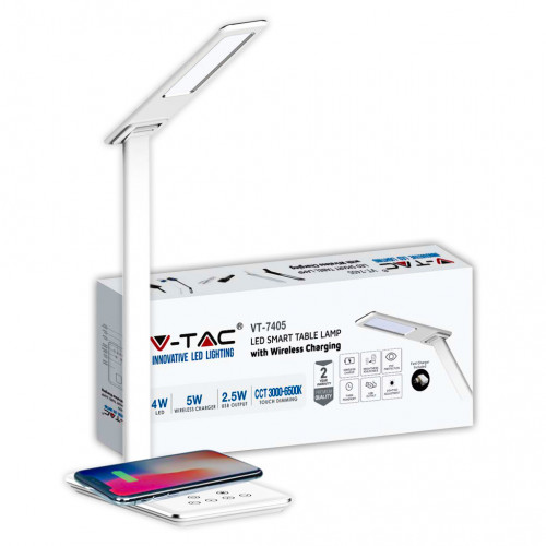 4W Led Table Lamp With Wireless Charger...