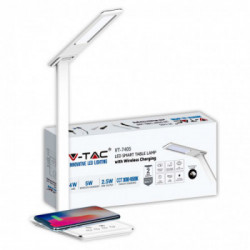 4W Led Table Lamp With Wireless Charger 2700K-6500K White