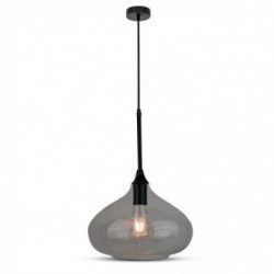 Pendant Light Modern Black Glass Sleek Diametro 280mm