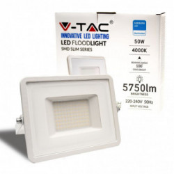 50W LED Floodlight SMD Samsung Chip G2 SLIM White Body 4000K