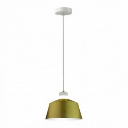 7W LED Pendant Light (Acrylic) - Gold Lamp Shade 250*190mm 3000K