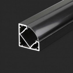 Led Strip Mounting Kit With Diffuser Aluminum 2000* 19*19MM Black Housing
