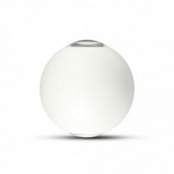 6W LED Wall Light White Body Round IP65 3000K