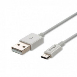 1 M Micro USB Cable White - Silver Series