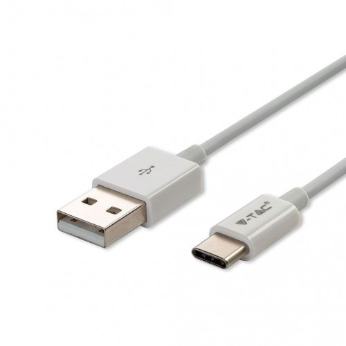 1 M Type C USB Cable White - Silver Series