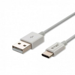 1 M Type C USB Cable White - Silver Series