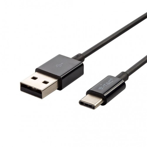 1 M Type C USB Cable Black - Silver Series