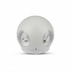 4W LED Wall Light White Body Round 3000K IP65