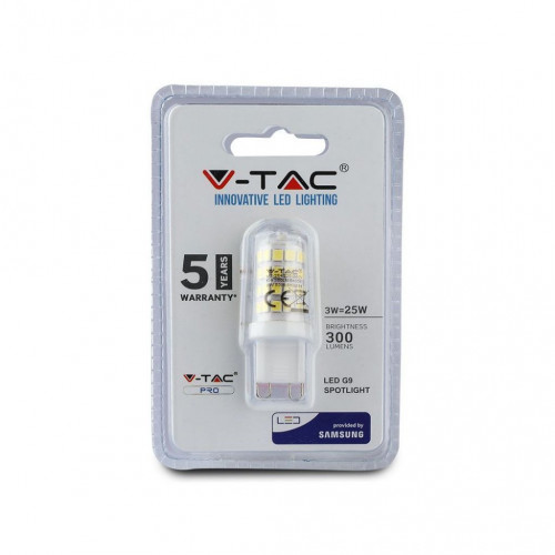V-TAC PRO Faretto LED Chip Samsung G9 3W 6500K...
