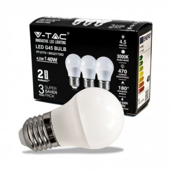 LED Bulb - 4.5W E27 G45...