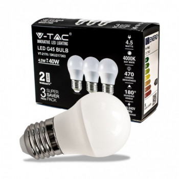 LED Bulb - 4.5W E27 G45...