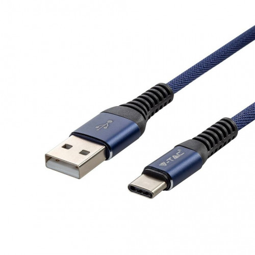1 M Type C USB Cable Blue - Gold Series