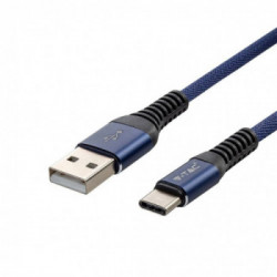 1 M Type C USB Cable Blue - Gold Series