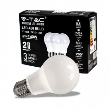 LED Bulb - 8.5W E27 A60...