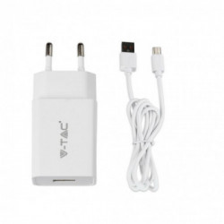 Charging Set With Travel Adapter Micro USB Cable White