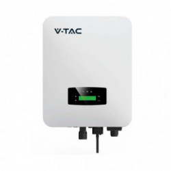 V-TAC Inverter Fotovoltaico Monofase Ibrido On-Grid / Off-Grid 6KW con Display LCD, Smart Meter e Accessori Inclusi Garanzia 5 A