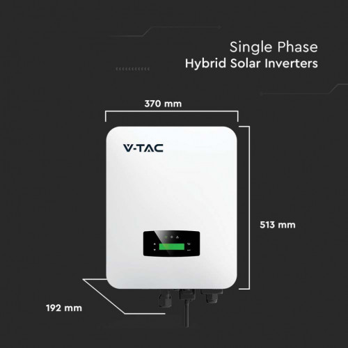 V-TAC Inverter Fotovoltaico Monofase Ibrido...