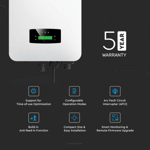 V-TAC Inverter Fotovoltaico Monofase Ibrido...