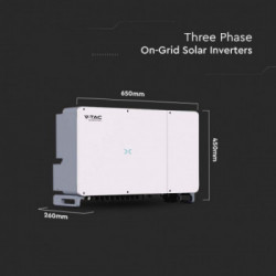 V-TAC Inverter Fotovoltaico Trifase On-Grid 100KW (100000W) Garanzia 10 Anni IP66