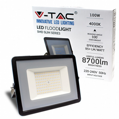 100W LED Floodlight SMD E-Series G2 Black Body...