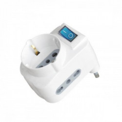 V-TAC 8716 adattatore per presa di corrente Tipo L (IT) Tipo L (IT) + Tipo F Bianco