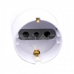 V-TAC 8720 adattatore per presa di corrente Tipo L (IT) Tipo L (IT) + Tipo F Bianco