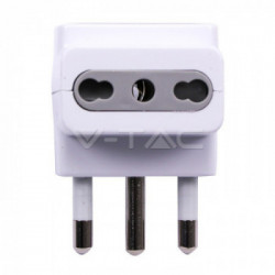 V-TAC 8722 adattatore per presa di corrente Tipo L (IT) Tipo L (IT) + Tipo F Bianco
