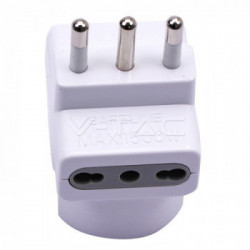 V-TAC 8724 adattatore per presa di corrente Tipo L (IT) Tipo L (IT) + Tipo F Bianco
