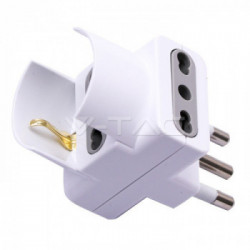 V-TAC 8724 adattatore per presa di corrente Tipo L (IT) Tipo L (IT) + Tipo F Bianco