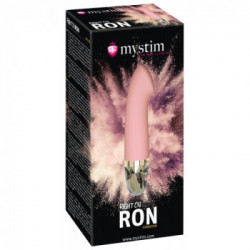 Mystim Right on Ron - Vibratore con Testa Piatta, 8 MOD, 5 Velocità, Impermeabile, Ricaricabile