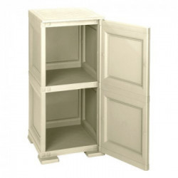 Mobiletto mono anta + 1 ripiano cm 40x43x85,5 in resina colore Angora - Omnimodus