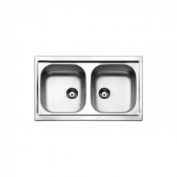 Apell FH792I - Lavello ad Incasso, 2 Vasche, 79 x 50 cm, Acciaio Inossidabile