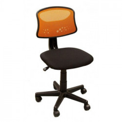 Amicasa Dattilo Sedia Ufficio Girevole 42,5x48x78 cm, Arancio/Nero