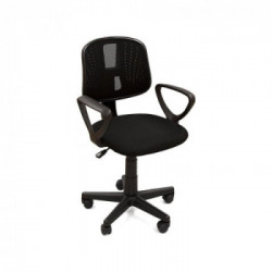 Amicasa Smart Sedia Ufficio Girevole 56,5x48x82cm, Nero