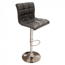 Sgabello ad altezza regolabile Luxury seduta Ecopelle Nero 2-72