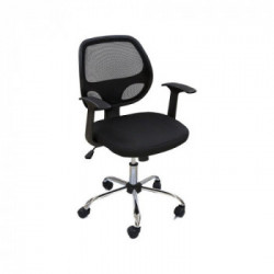 Amicasa Onyx Sedia Ufficio Girevole 59x53x88,5 cm, Nero